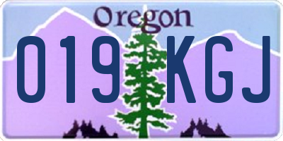 OR license plate 019KGJ