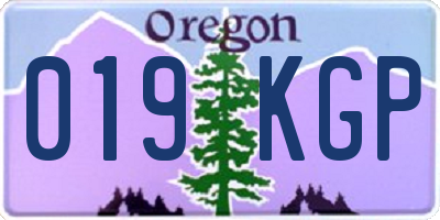OR license plate 019KGP