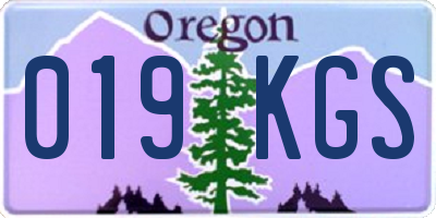 OR license plate 019KGS