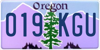 OR license plate 019KGU