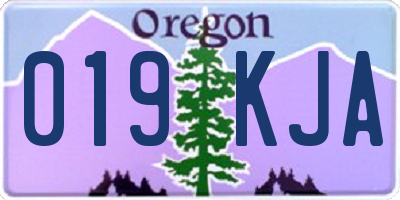 OR license plate 019KJA