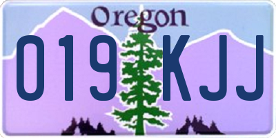 OR license plate 019KJJ