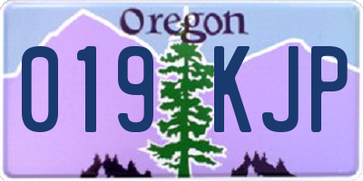 OR license plate 019KJP