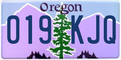 OR license plate 019KJQ