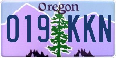 OR license plate 019KKN