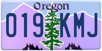 OR license plate 019KMJ