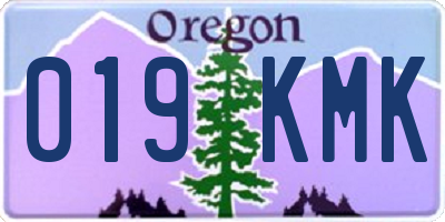 OR license plate 019KMK