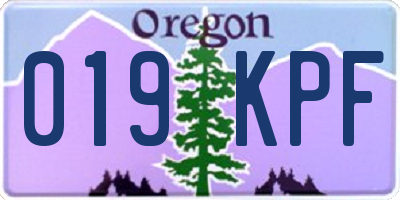 OR license plate 019KPF