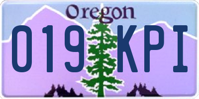 OR license plate 019KPI