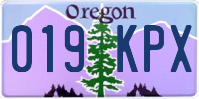 OR license plate 019KPX