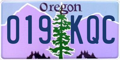 OR license plate 019KQC