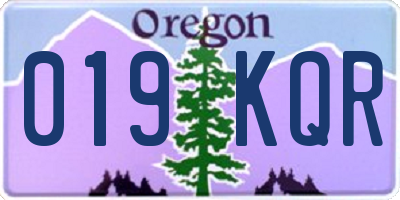 OR license plate 019KQR