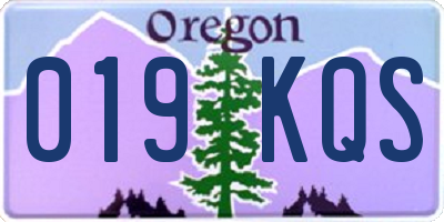 OR license plate 019KQS