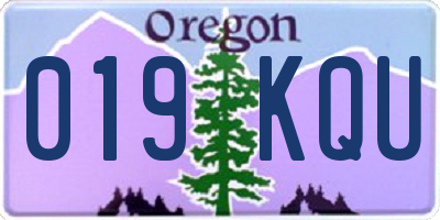 OR license plate 019KQU