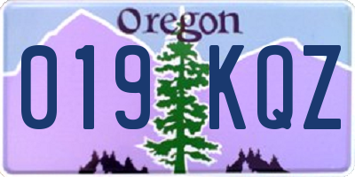 OR license plate 019KQZ