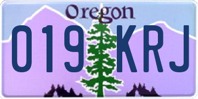 OR license plate 019KRJ