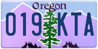 OR license plate 019KTA