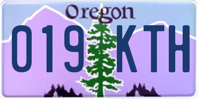 OR license plate 019KTH