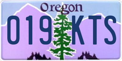 OR license plate 019KTS