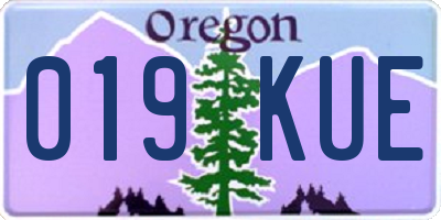 OR license plate 019KUE