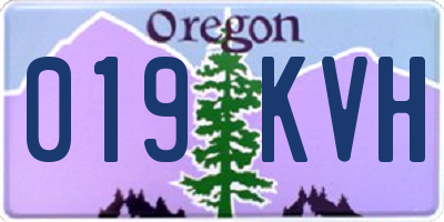 OR license plate 019KVH
