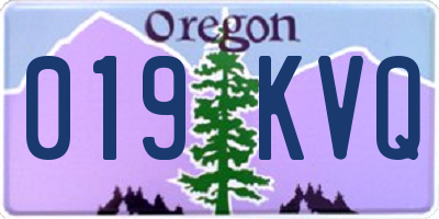 OR license plate 019KVQ