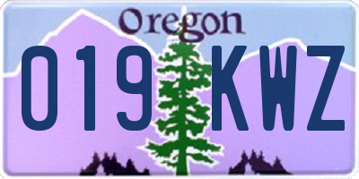 OR license plate 019KWZ