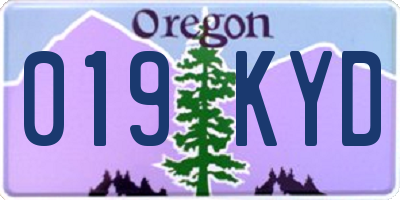 OR license plate 019KYD