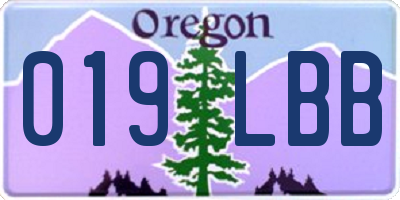 OR license plate 019LBB