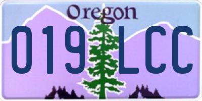 OR license plate 019LCC