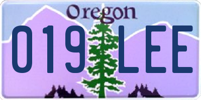 OR license plate 019LEE