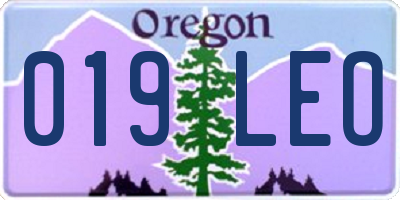 OR license plate 019LEO