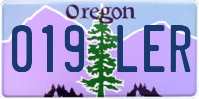 OR license plate 019LER