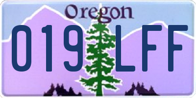 OR license plate 019LFF