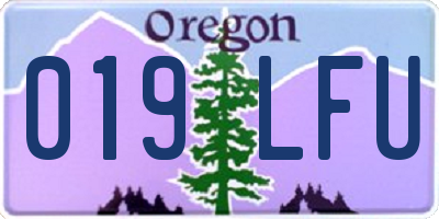 OR license plate 019LFU