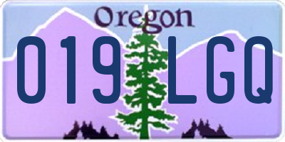 OR license plate 019LGQ