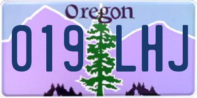 OR license plate 019LHJ