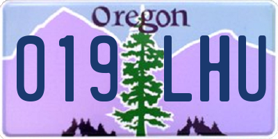 OR license plate 019LHU