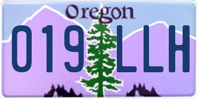 OR license plate 019LLH