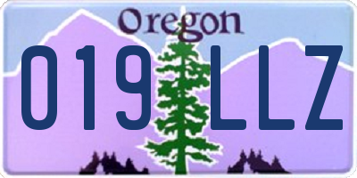 OR license plate 019LLZ