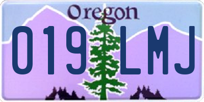 OR license plate 019LMJ