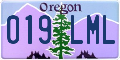 OR license plate 019LML