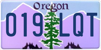 OR license plate 019LQT