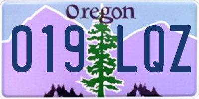 OR license plate 019LQZ
