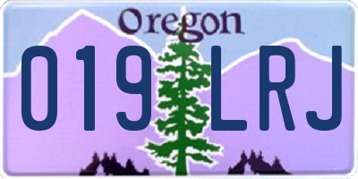 OR license plate 019LRJ