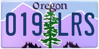 OR license plate 019LRS