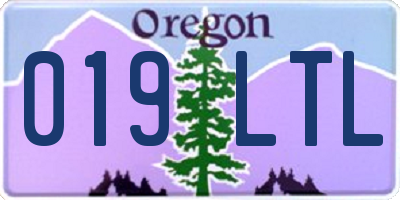 OR license plate 019LTL