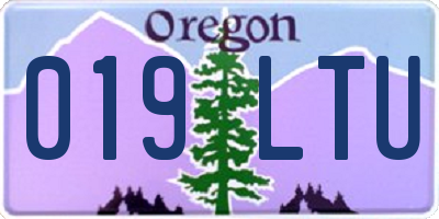 OR license plate 019LTU