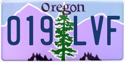 OR license plate 019LVF