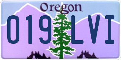 OR license plate 019LVI